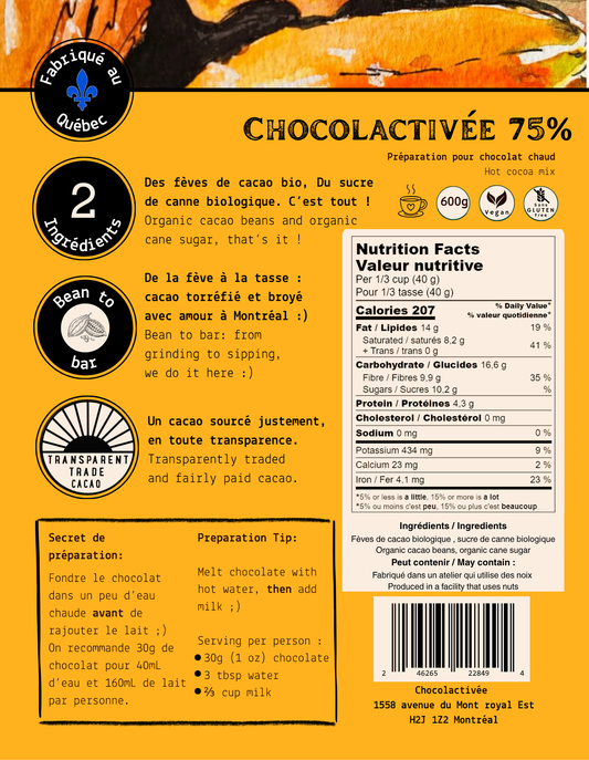 Chocolat chaud 75% Grand Format